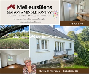 maison individuelle à la vente -   56300  PONTIVY, surface 66 m2 vente maison individuelle - UBI445647605